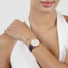 Radley Purple Leather Strap Watch and Bracelet Set