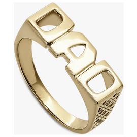 Revere 9ct Gold Plated Sterling Silver DAD Ring - P
