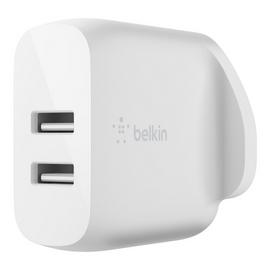 Belkin 24W Dual USB-A Wall Charger - White