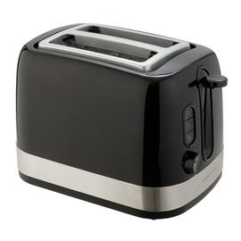 Cookworks Illuminated 2 Slice Toaster - Black Plastic