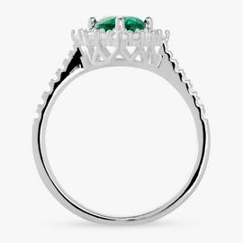 Revere Sterling Silver Emerald Green Cluster Ring