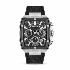 Ducati Extreme Sports Black Silisone and Nylon Strap Watch