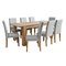 Argos Home Miami XL Extending Table & 8 Grey Chairs