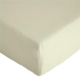 Argos Home Plain White Fitted Sheet
