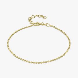 Revere 9ct Gold Plated Diamond Cut Beaded Bracelet