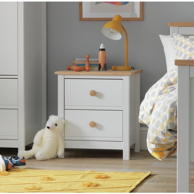 Buy Habitat Brooklyn Bedside Table White and Oak Kids bedside