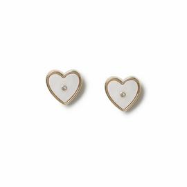 Flitzy Kids White Heart Stud Earrings