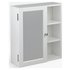 Single Mirror Bathroom Cabinet with Shelves - White