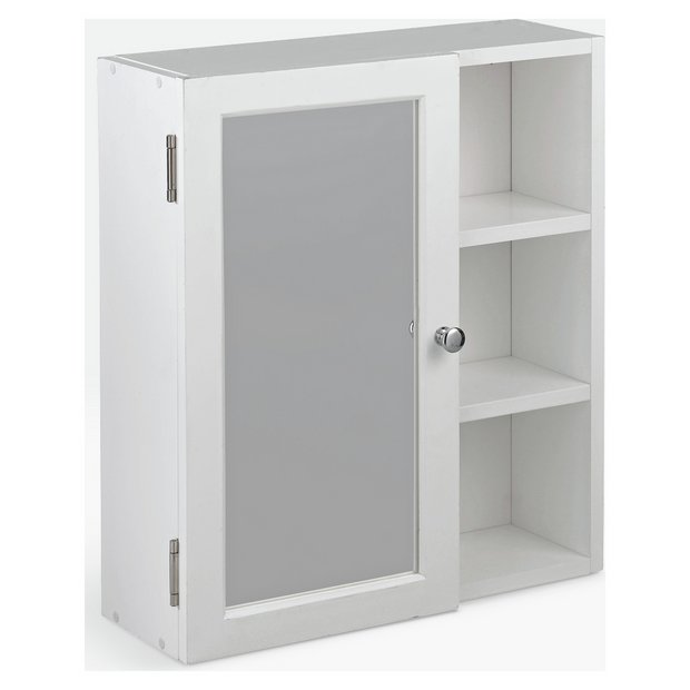 Buy HOME Mirrored Bathroom with Shelves White null Argos