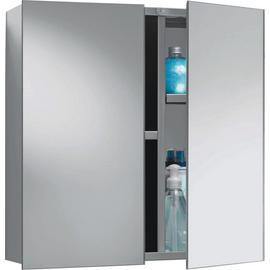 Argos Home 2 Door Mirrored Stainless Steel Bathroom Cabinet