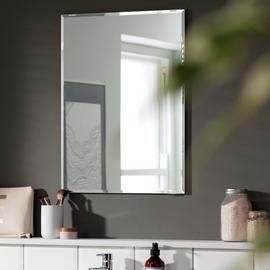 Argos Home Rectangular Bevelled Bathroom Mirror - Silver