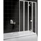 Aqualux Fully Framed White 4 Fold Bath & Shower Screen