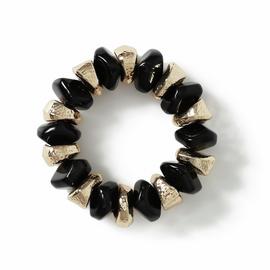 Freedom Black and Gold Bead Bracelet