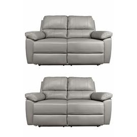 Argos Home Toby Pair of 2 Seater Recliner Sofa - Grey