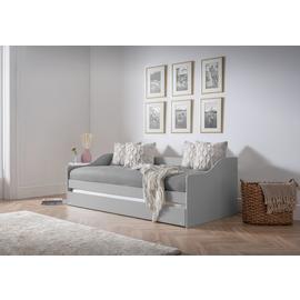Julian Bowen Elba Trundle Day Bed & 2 Mattresses - Grey