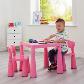 Liberty House Toys Kids Plastic Table & 2 Chairs - Pink