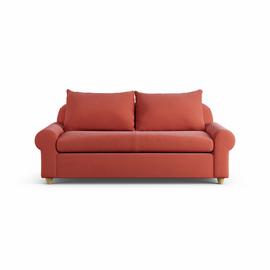 Habitat Whitby Fabric 2 Seater Sofa - Papaya - Ash Leg