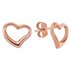 Revere 9ct Rose Gold Open Heart Stud Earrings