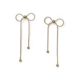 Freedom Gold Bow Drop Earrings
