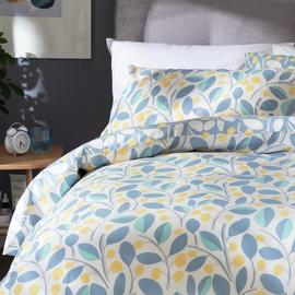 Habitat Scandi Floral Sky Blue & Yellow Bedding Set