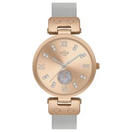 Spirit Ladies Silver Stainless Steel Mesh Bracelet Watch