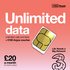 Three Unlimited 24 Month Contract SIM Card