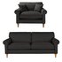 Argos Home William Fabric Chair & 3 Seater Sofa - Charcoal