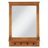 Argos Home Wall Mirror with Hooks - Wood