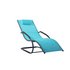 Vivere Wave Metal Sun LoungerOcean Blue on Matte Grey