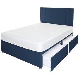 Airsprung Henlow Blue 1200 Pkt Divan & Headboard - Double