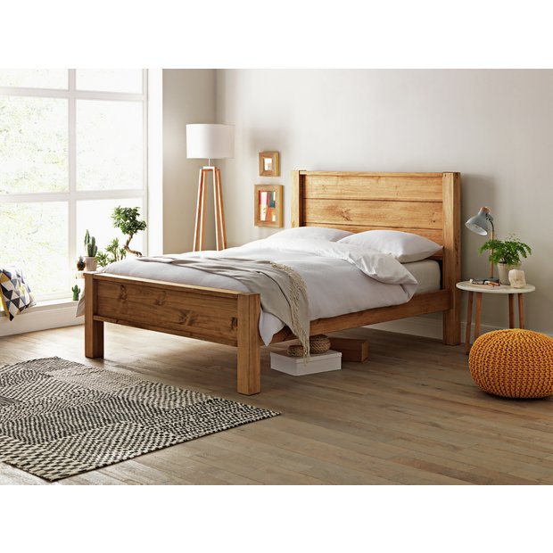 King size deals bed frame pine