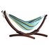 Vivere Double Cotton Hammock With Wooden StandCayo Reef