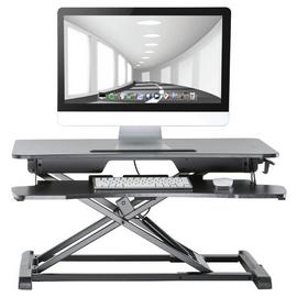 ProperAV Two-Tier Stand-Up Desk Workstation - Black