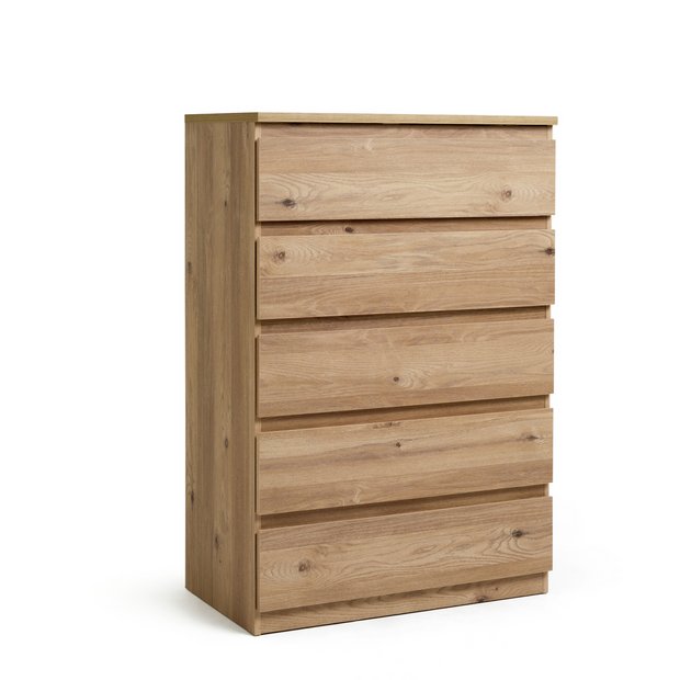 5 drawer oak chest of deals drawers