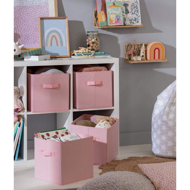 Buy Habitat Set of 4 Storage Boxes - Pink, Kids baskets and boxes