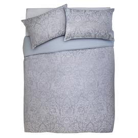 Argos Home Grey Damask Jacquard Bedding Set - Kingsize
