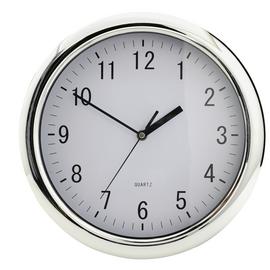 Habitat Quartz Wall Clock - Chrome