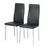 Argos Home Tia Pair of Chrome and Black Dining Chairs