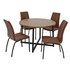 Argos Home Nomad Oak Effect Round Table & 4 Milo Chairs