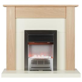 Beldray Earlesworth 2kW Electric Fire Suite - Oak & Ivory