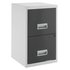 Pierre Henry 2 Drawer Metal Filing Cabinet - Silver & Black