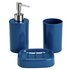 Argos Home 3 Piece Bathroom Accessory Set - Ink Blue