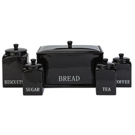 Argos Home Bistro 5 Piece Ceramic Storage Set - Black