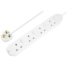 Masterplug 4 Socket Individual Switch 2M Extension Lead