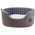 Petface Grey Window Check Foam Oval Pet Bed - Medium 