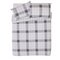 Argos Home Cosy Grey Brushed Check Bedding Set - Kingsize