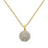 Revere 9ct Gold Diamond Cluster Pendant 18 Inch Necklace