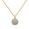 Revere 9ct Gold Diamond Cluster Pendant 18 Inch Necklace