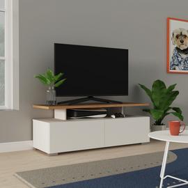 Habitat Floating Top TV Unit - White and Oak