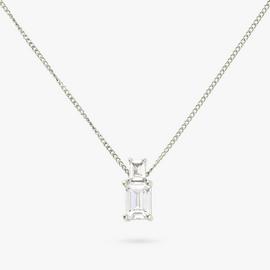 Revere Sterling Silver Two Cubic Zirconia Pendant Necklace